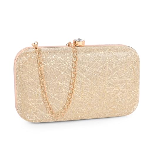 ADISA Constellation formal party clutch with gold chain for women and girls (CL106-GOL) - Image 1