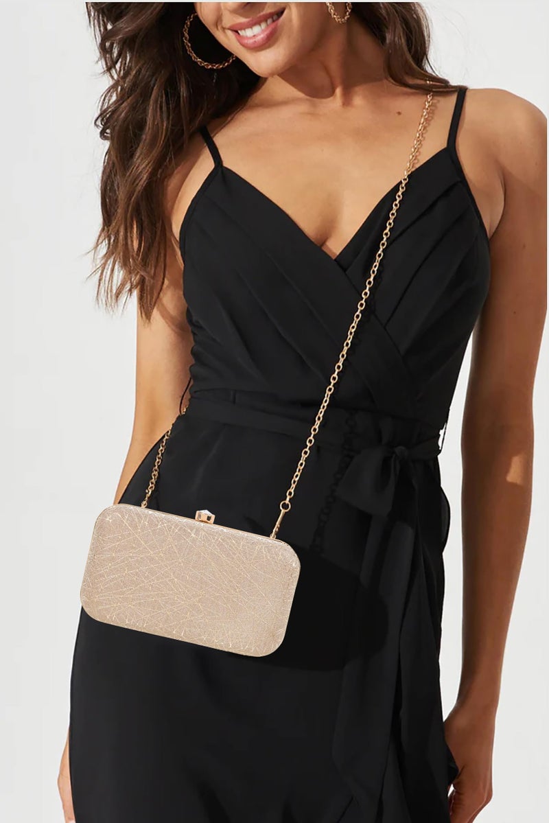 ADISA Constellation formal party clutch with gold chain for women and girls (CL106-GOL) - Image 5
