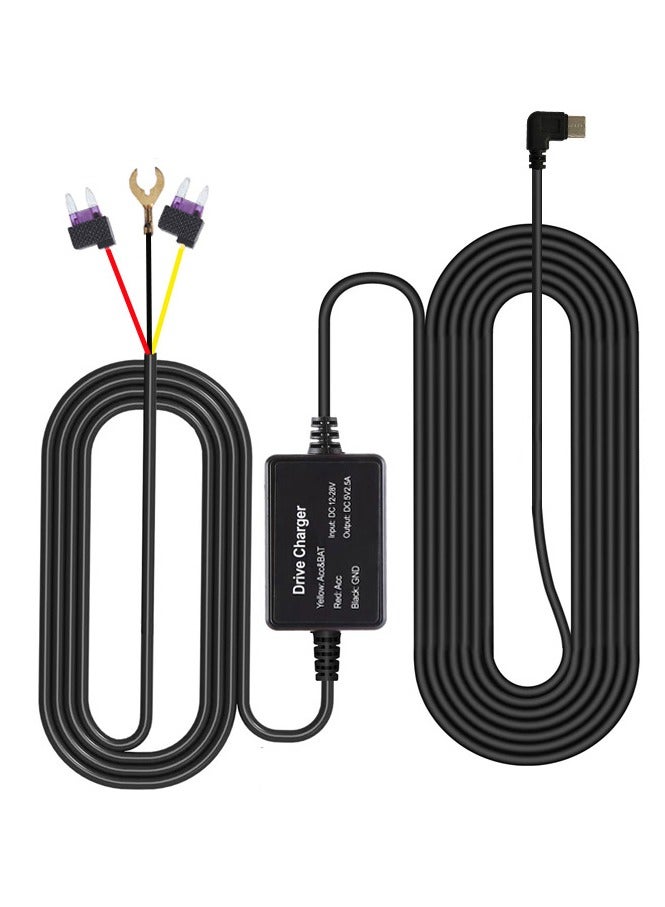 Generic Type C USB Port Dash Cam Hardwire Kit for 24H Parking Monitor (3.5m) - Image 1