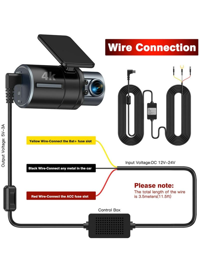 Generic Type C USB Port Dash Cam Hardwire Kit for 24H Parking Monitor (3.5m) - Image 5