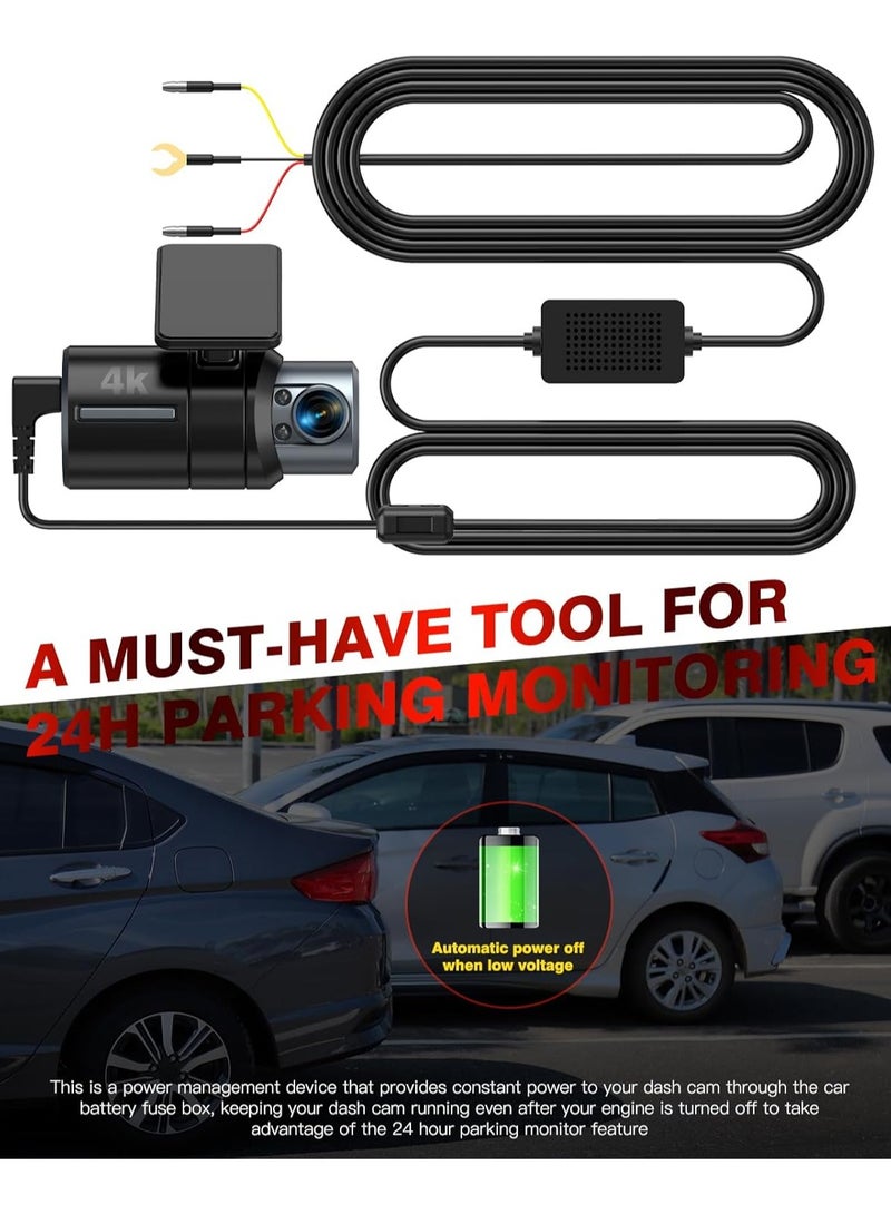 Generic Type C USB Port Dash Cam Hardwire Kit for 24H Parking Monitor (3.5m) - Image 4