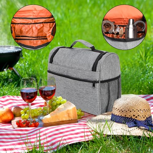 WUWEOT Travel Bartender Bag, Portable Bar Bag, Mixology Bartending Backpack with Padded Compartments and Handle for Tools Set Storage Cocktail Shaker and Wine Bottle Carrier - Image 5
