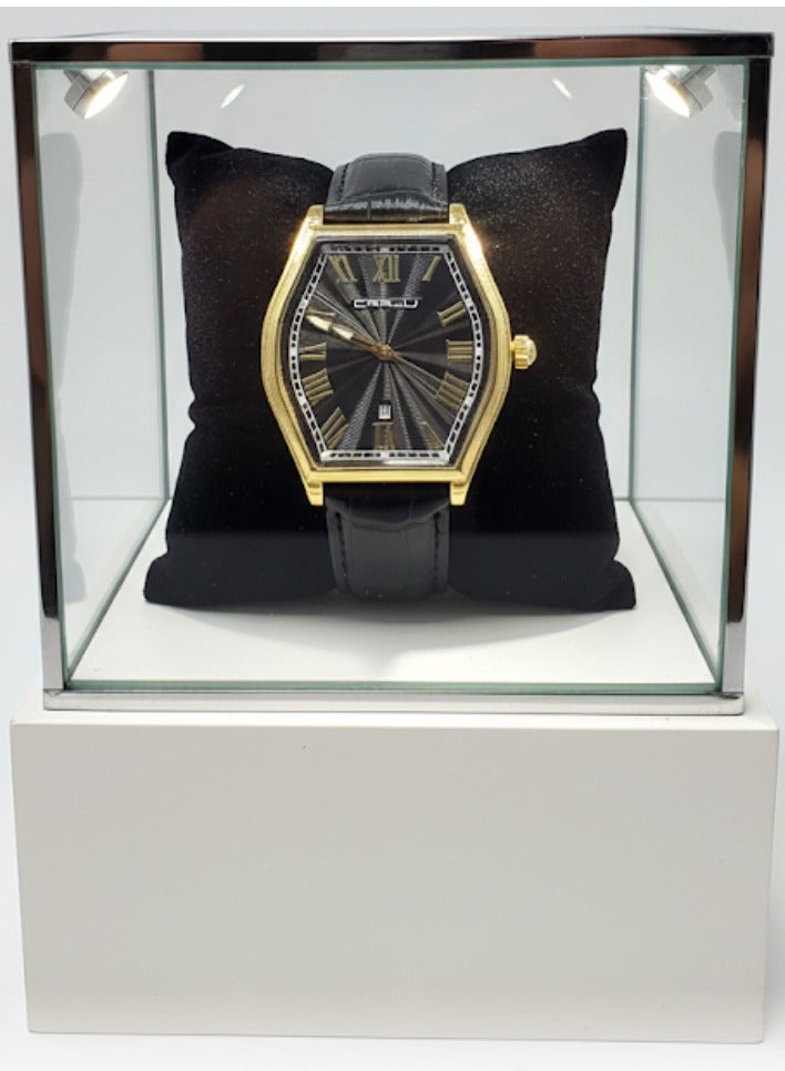 CRRJU Men's Fashion Leather Watches - Image 1