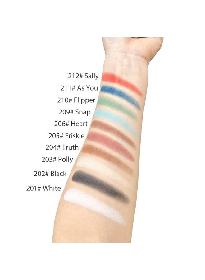 Mysense Matte Black Single Eyeshadow Palette, Pressed Powder Eye Shadow, Smooth Eye Black Powder Makeup, High Pigment Long Lasting Vegan & Cruelty Free, 202# Black - Image 5