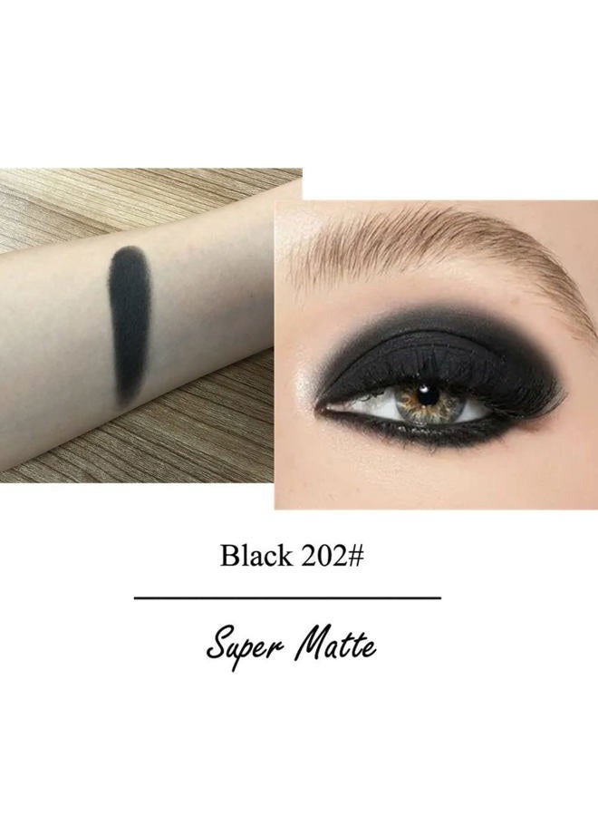 Mysense Matte Black Single Eyeshadow Palette, Pressed Powder Eye Shadow, Smooth Eye Black Powder Makeup, High Pigment Long Lasting Vegan & Cruelty Free, 202# Black - Image 2