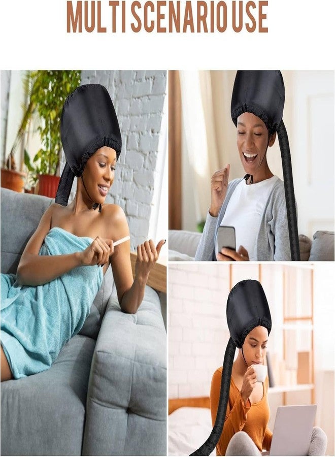 OMKRUSH Hair Dryer Cap Bonnet Hood Nylon Cap Hair Styling and Drying Hair Dryer Bonnet with Chin Strap and Longer Extended Hose More Easy to Enjoy Styling Thermal Treatment Cap - Image 3