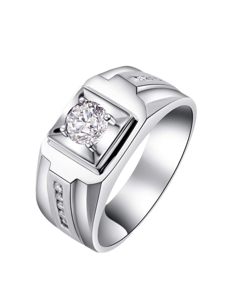 لاتين خاتم رجالي من الأحجار الكريمة وخاتم الزركون، خاتم خطوبة كلاسيكي من الأحجار الكريمة، خاتم إبهام فاخر للأب والرجل كهدايا - Image 4