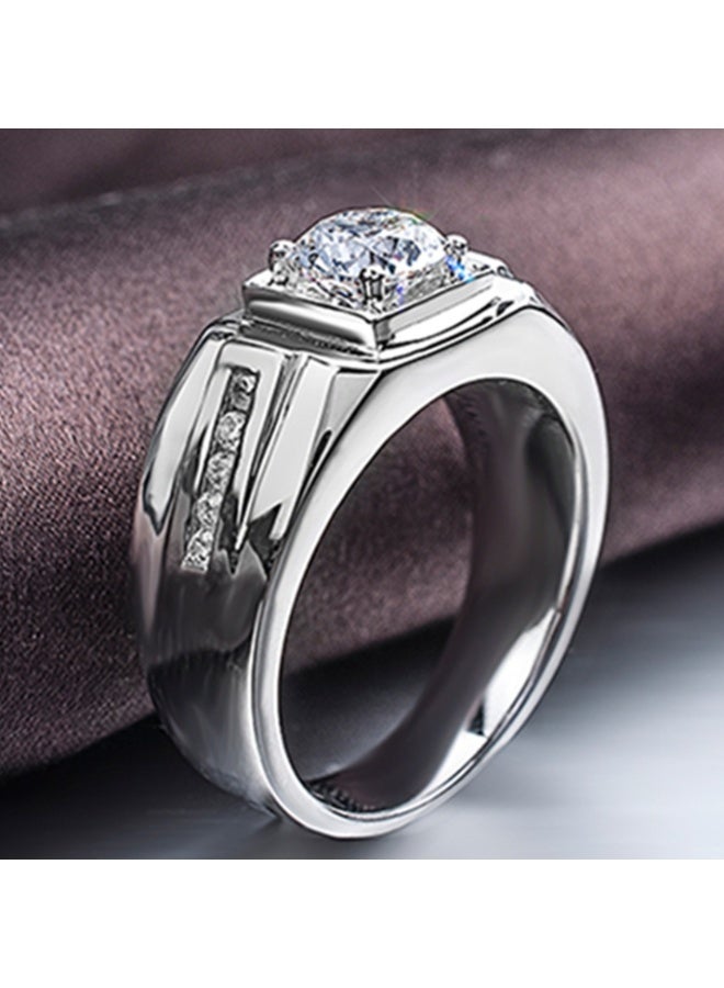 لاتين خاتم رجالي من الأحجار الكريمة وخاتم الزركون، خاتم خطوبة كلاسيكي من الأحجار الكريمة، خاتم إبهام فاخر للأب والرجل كهدايا - Image 3