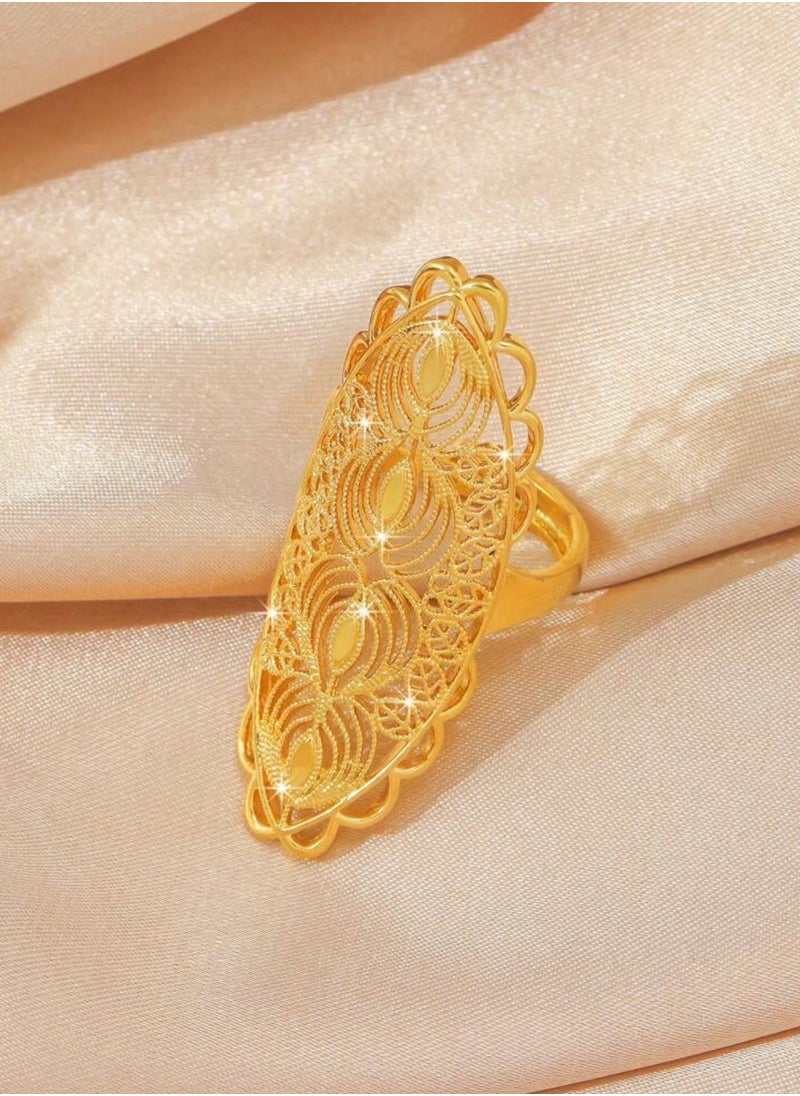 GOLDMAX 21k Gold Plated Ring For Women One Size  - Image 2