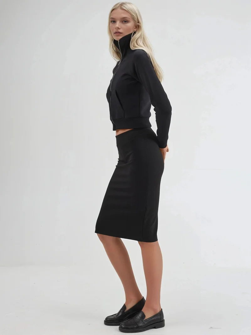 Busem BUSEM Slit Detail Elastic Waist Skirt