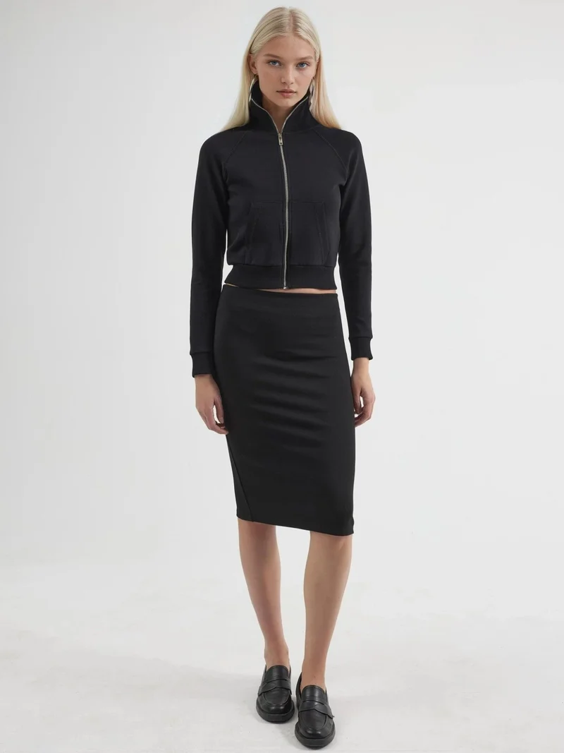 Busem BUSEM Slit Detail Elastic Waist Skirt