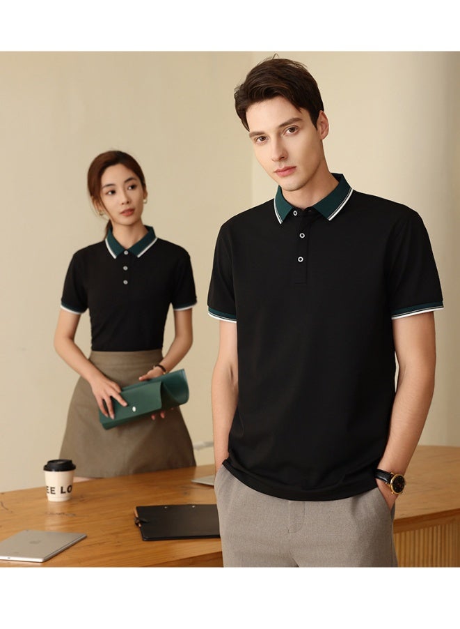 Summer Short Sleeve Polo Shirt Corporate Workwear Collared T-Shirt Men's Fashion  - Image 2