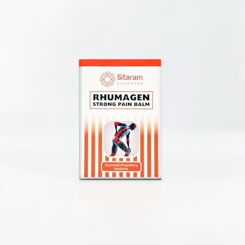 Sitaram Ayurveda Rhumagen Pain Balm | Herbal External Rub with Dashamoola, Rasna, Devadaru & Camphor | Helps Ease Body Aches, Joint Tightness, Muscle Discomfort & Improve Movement Comfort | Natural Formula | 10 g - Image 1