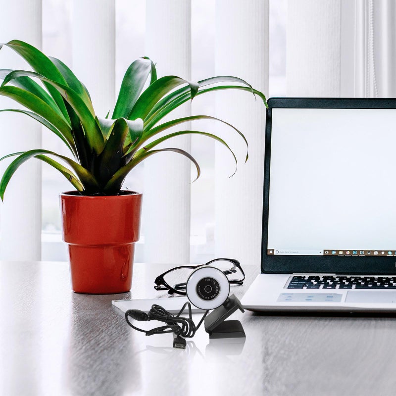 كاميرا ويب بدقة 1080P مع ميكروفون، توصيل USB، تشغيل فوري للاجتماعات عبر الإنترنت والبث ومكتب المنزل - Image 5