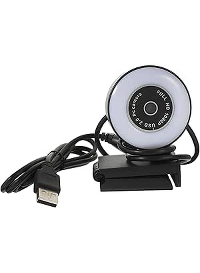 كاميرا ويب بدقة 1080P مع ميكروفون، توصيل USB، تشغيل فوري للاجتماعات عبر الإنترنت والبث ومكتب المنزل - Image 1