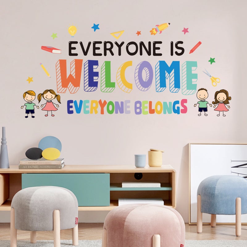 Colorful English Inspirational Wall Stickers for Kids Room - Image 2
