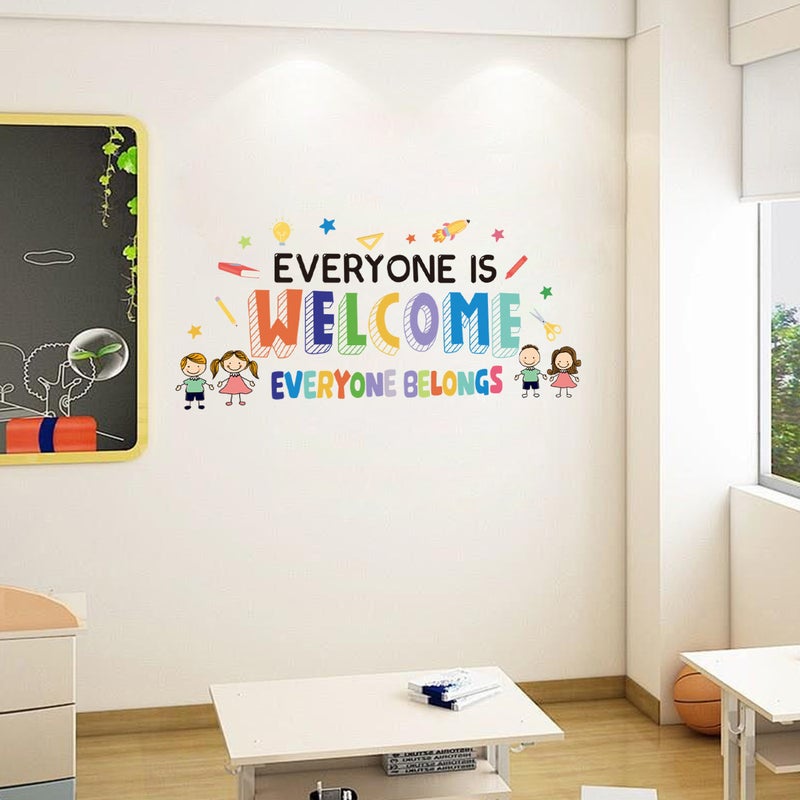 Colorful English Inspirational Wall Stickers for Kids Room - Image 1