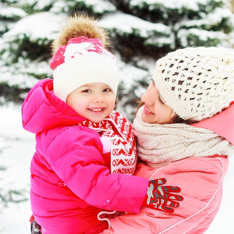 ONESING قفازات صوفية شتوية للأطفال من 3-24 زوج - قفازات بيضاء للأصابع للأولاد والبنات - Image 4