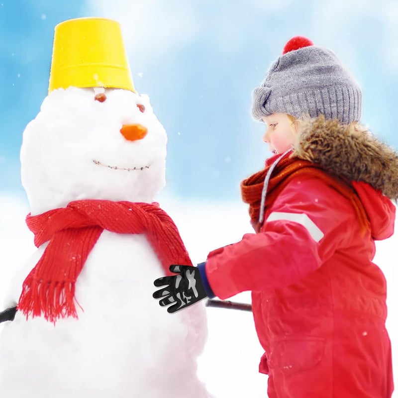 ONESING قفازات صوفية شتوية للأطفال من 3-24 زوج - قفازات بيضاء للأصابع للأولاد والبنات - Image 5