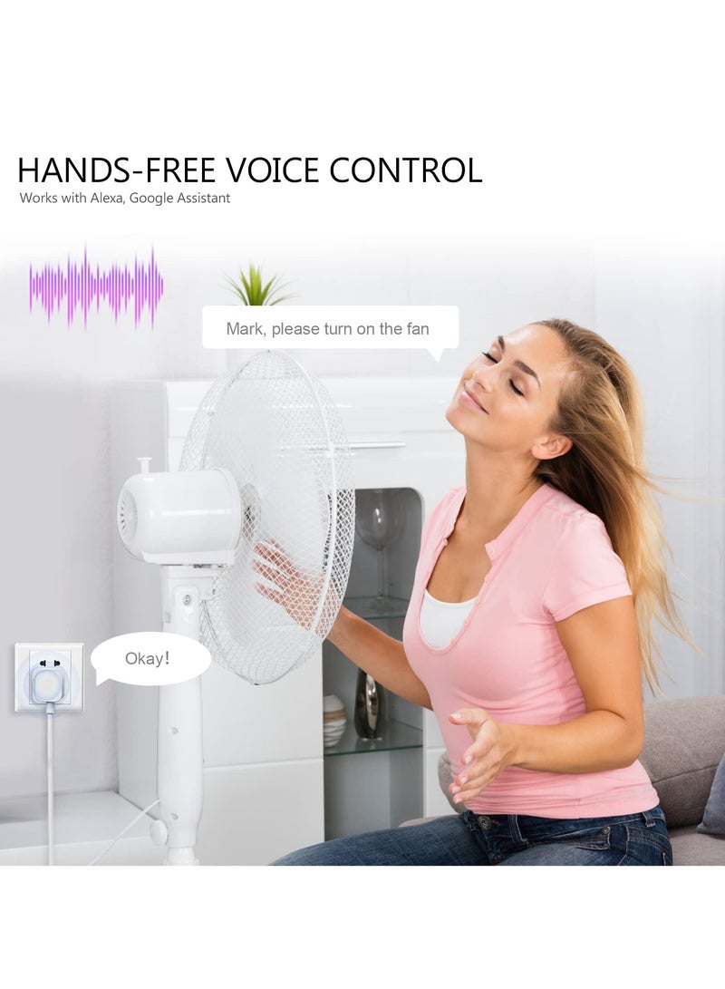 SYOSI Smart Plug with Energy Monitoring, Wi-Fi Smart Socket Works with Alexa & Google Assistant & IFTTT Smart Socket with Timer, Remote & Voice Control