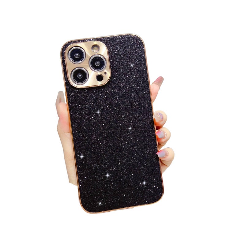 iPhone 17 Pro Cover TPU Protective , Black , + PC , Electroplated Diamond Sparkle , for iPhone 17 17 Air 17 Pro 17 Pro Max - Image 1