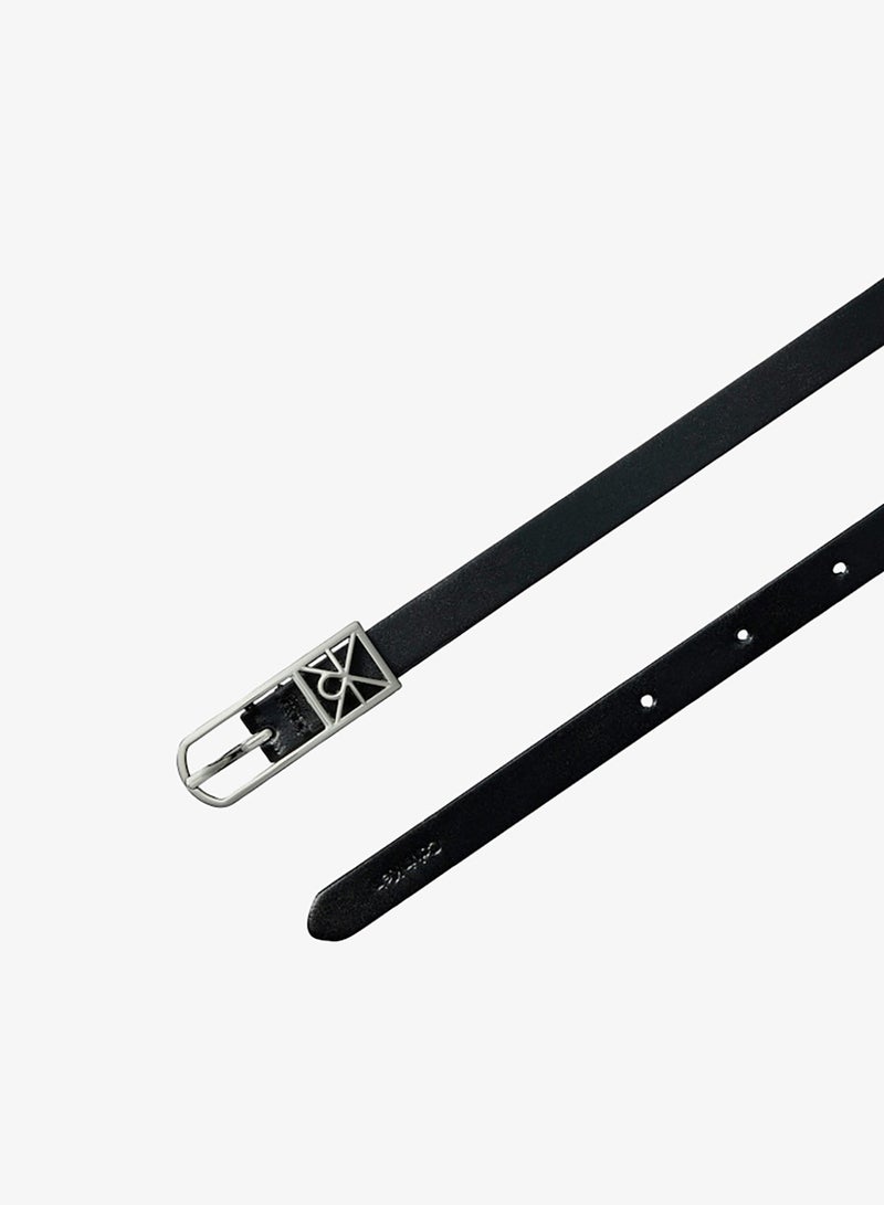 CALVIN KLEIN Slim Emblem Logo Buckle Belt - Image 3