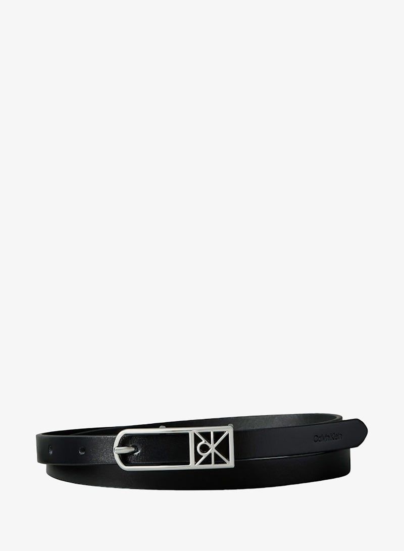 CALVIN KLEIN Slim Emblem Logo Buckle Belt - Image 1