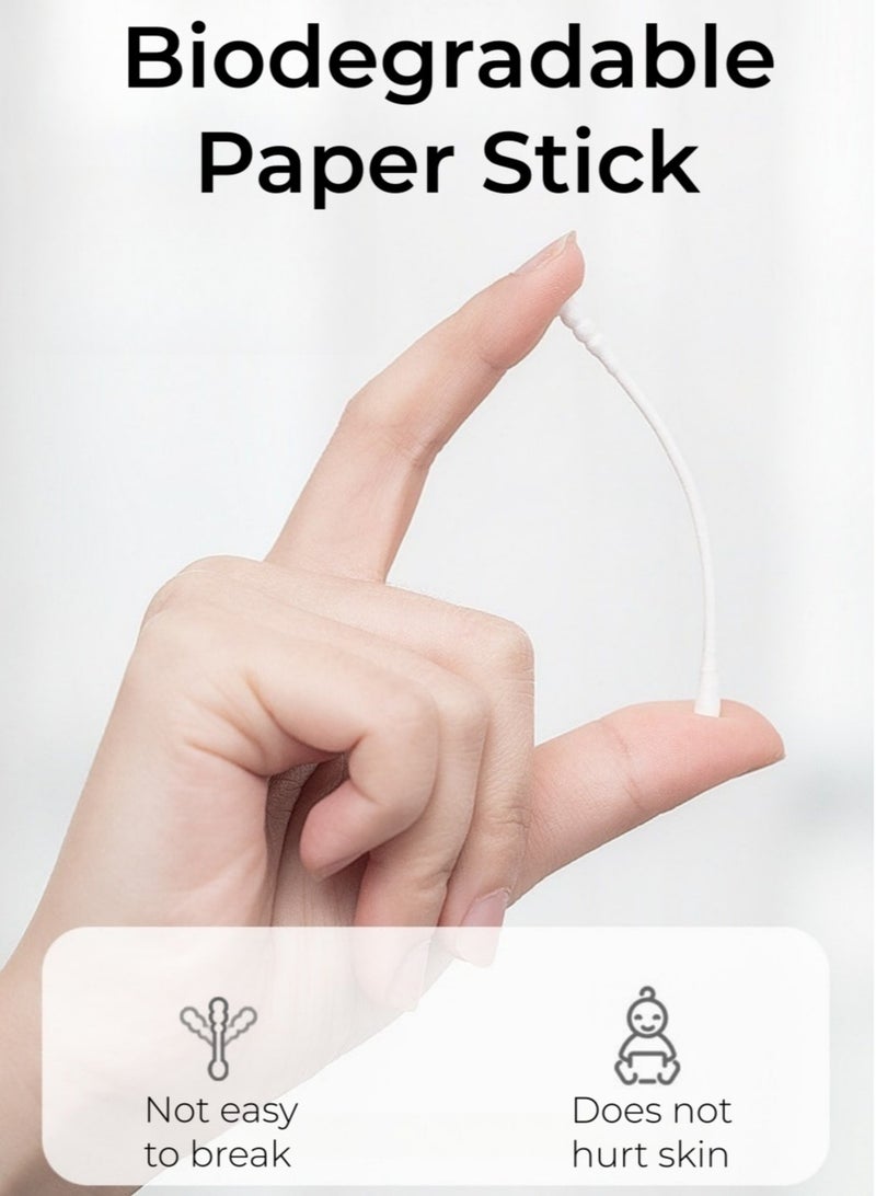 TEN-M JOURNEY Premium Quality Disposable Cotton Swabs Double Tipped Cotton Swab Spiral Head Multipurpose Safe Cleaning Sterile Sticks - Image 2