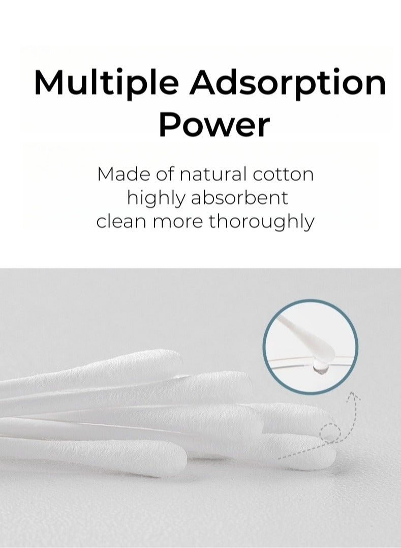 TEN-M JOURNEY Premium Quality Disposable Cotton Swabs Double Tipped Cotton Swab Spiral Head Multipurpose Safe Cleaning Sterile Sticks - Image 5