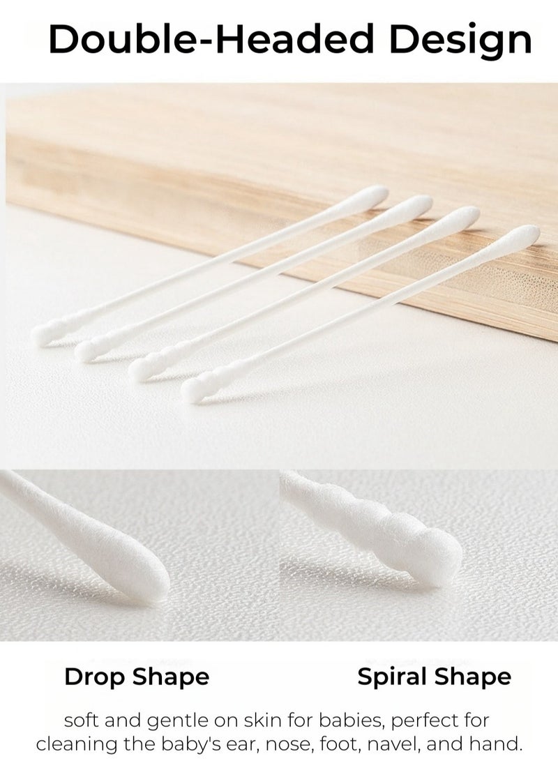TEN-M JOURNEY Premium Quality Disposable Cotton Swabs Double Tipped Cotton Swab Spiral Head Multipurpose Safe Cleaning Sterile Sticks - Image 4