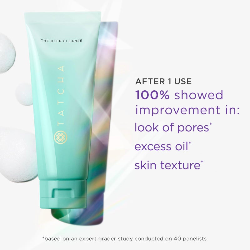 TATCHA تاتشا التنظيف العميق | منظف عميق للمسام وغسول وجه مقشر لتقليل الزيت الزائد وشد المسام | 150 مل / 5 أونصة - Image 5
