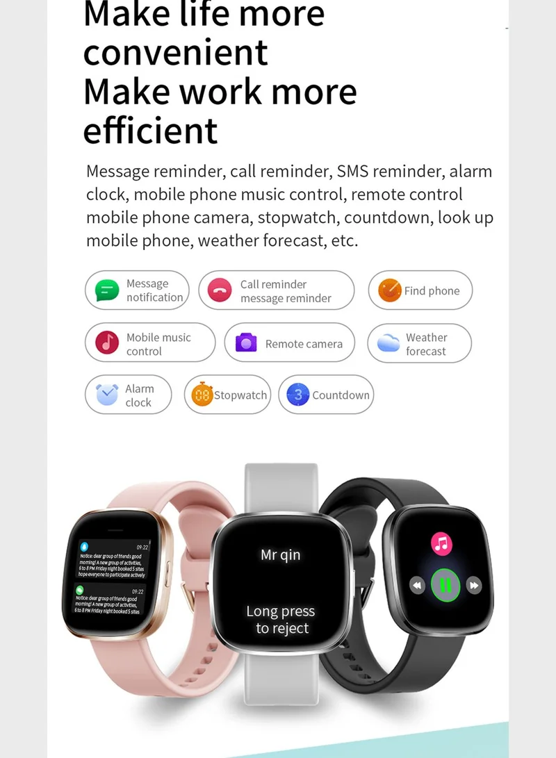 Ginger Smart Watch With Multiple Health And Fitness Features