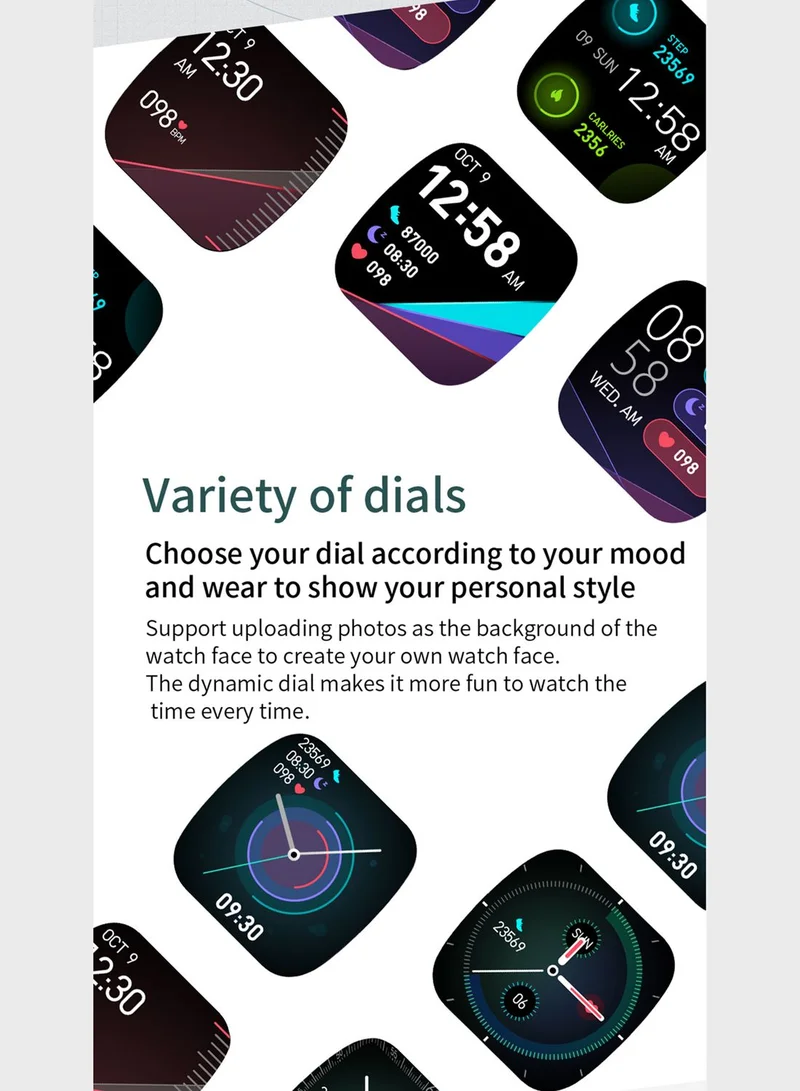 Ginger Smart Watch With Multiple Health And Fitness Features