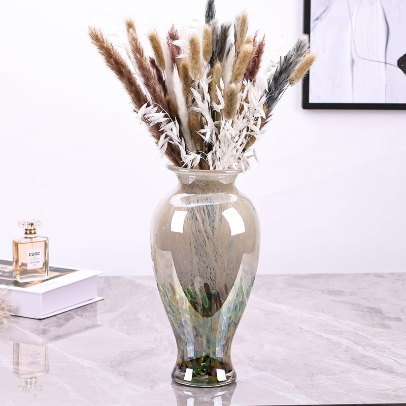 oliruim Hand Blown Stained Glass Vase (Green) - Image 3