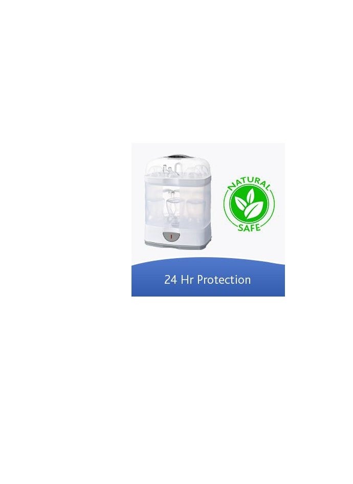 Generic - 3-in-1 sterilizer with full and compact size options compatible with all microwaves fitting various bottles teats and pumps A baby essential that kills 99% of germs offers 24-hour protection fast 5-minute sterilization and features an auto shut-off function for added convenience. - Image 1