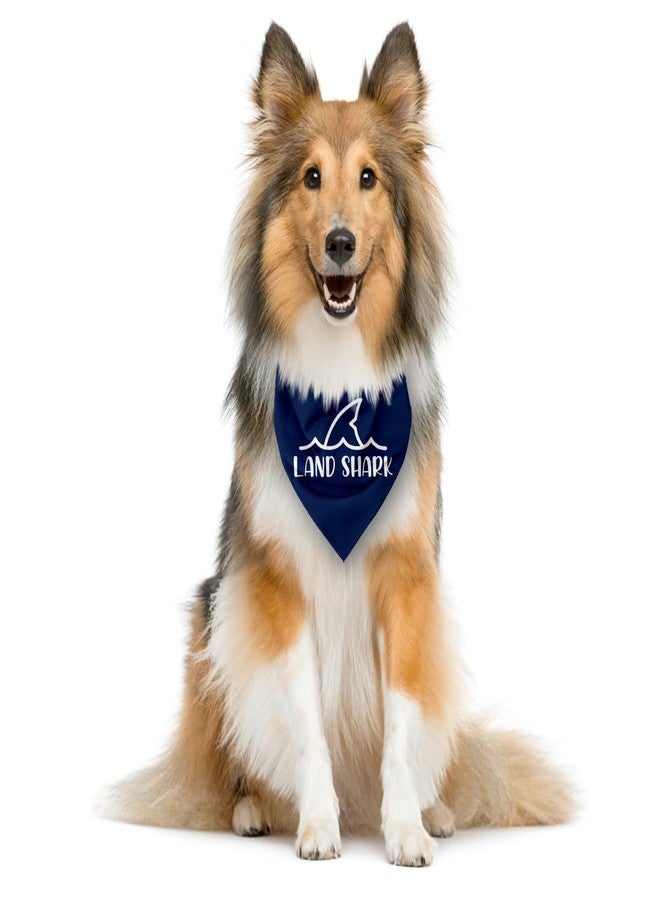 ZPPRJF Land Shark Dog Bandana, Heavy Chewer Dog Bandana, Shark Pet Scarf Accessories for Small Medium Dogs Cats Photo Prop, Funny Cute Dark Blue Dogs Triangle Scarf - Image 3