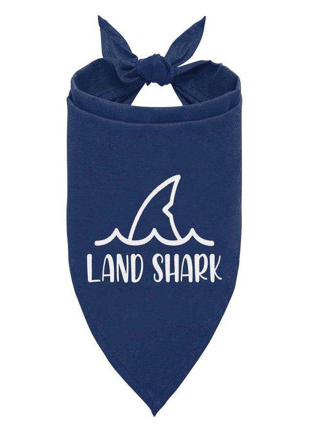 ZPPRJF Land Shark Dog Bandana, Heavy Chewer Dog Bandana, Shark Pet Scarf Accessories for Small Medium Dogs Cats Photo Prop, Funny Cute Dark Blue Dogs Triangle Scarf - Image 1
