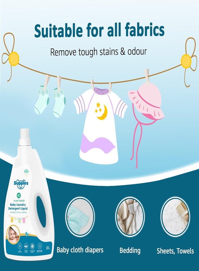 Supples Amazon Brand - Supples Baby Laundry Detergent Liquid | 2 Litre | pH Balanced | Anti-bacterial | Contains Aloevera & Neem Extract | Plant based - Free from Harsh Chemicals - Image 4