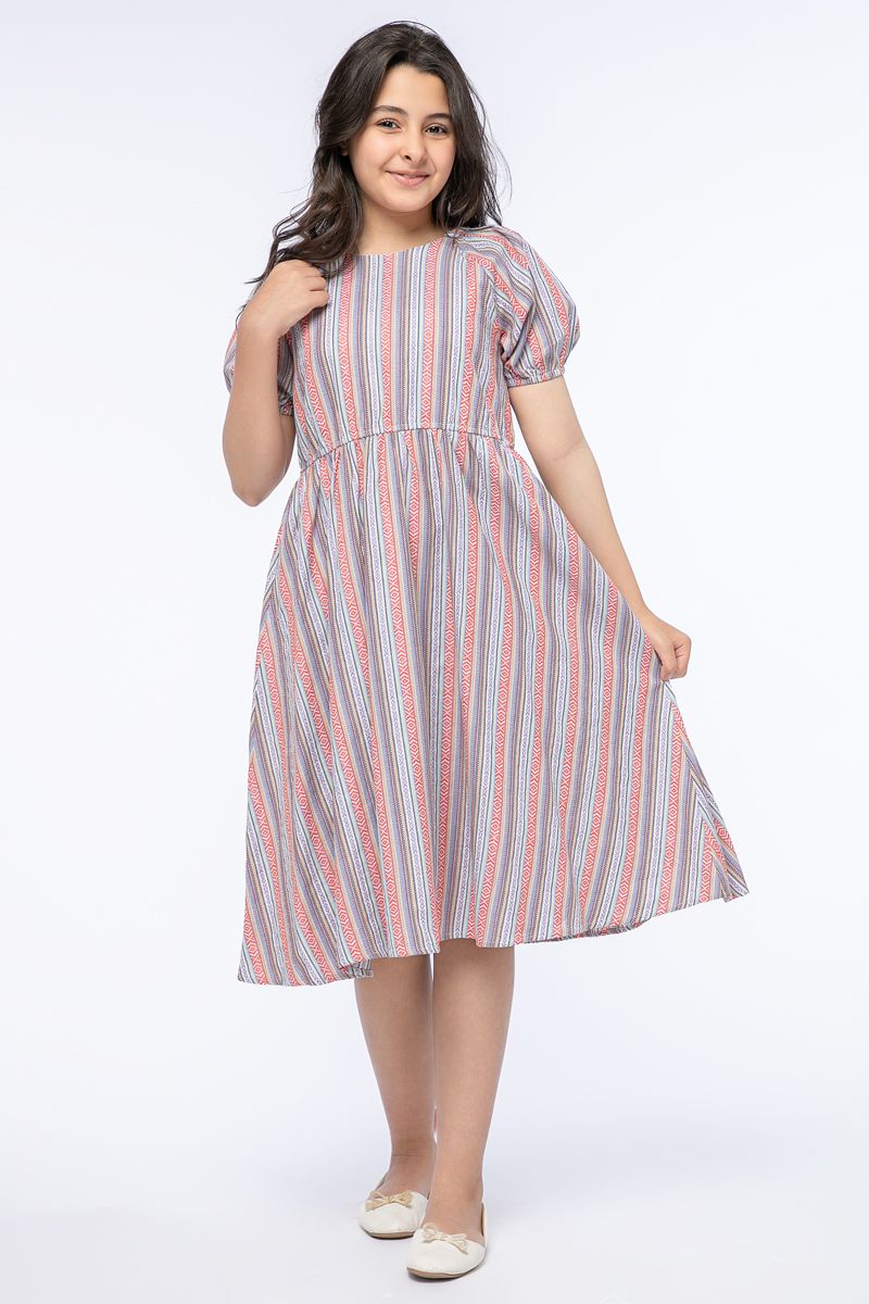 RINA knitted textured girl dress - Image 1