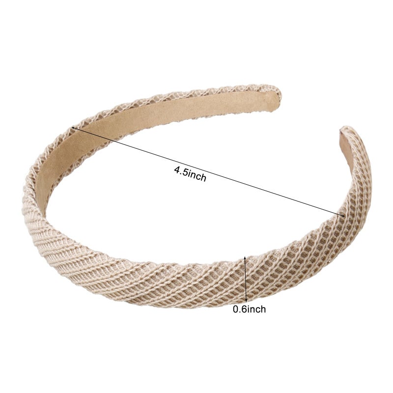 AIBFRID Headbands for Women Thin Knitted Hairbands Fashion Non Slip Headband for Women's Hair Cute Solid Colors Hair Accessories 4 PCS - Image 2