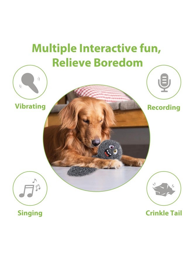 PETGEEK Interactive Dog Ball, Squeaky Toys with Music and Recording, Rechargeable Vibrating Dog Ball for Small/Medium/Large Dogs, Enrichment Toys for Dogs to Keep Them Busy(Gray) - Image 2