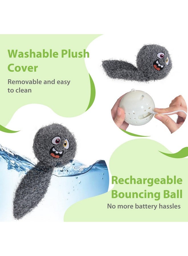 PETGEEK Interactive Dog Ball, Squeaky Toys with Music and Recording, Rechargeable Vibrating Dog Ball for Small/Medium/Large Dogs, Enrichment Toys for Dogs to Keep Them Busy(Gray) - Image 5