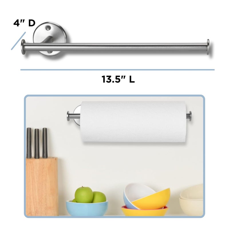 HOLDN’ STORAGE Paper Towel Holder Wall Mount - Under Cabinet Paper Towel Holders - Anti-Rust, Mounts On Wall or Cabinet, Vertically or Horizontally, Durable, Premium Elegant Design- Quick and Easy Installation - Image 2