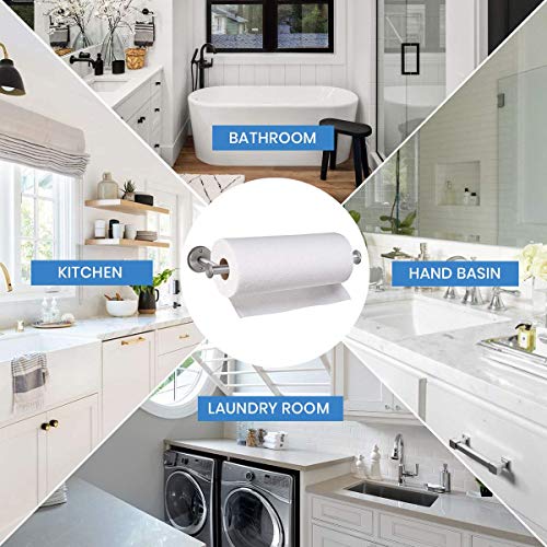 HOLDN’ STORAGE Paper Towel Holder Wall Mount - Under Cabinet Paper Towel Holders - Anti-Rust, Mounts On Wall or Cabinet, Vertically or Horizontally, Durable, Premium Elegant Design- Quick and Easy Installation - Image 4