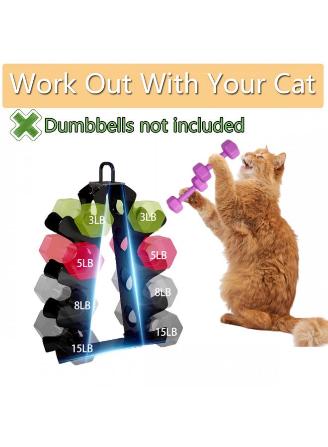 EXBTOKA Weight Rack for Dumbbells 5-15LB(Dumbbells Not Included), EXBTOKA Upgraded Dumbbell Rack with Handle, 4 Tier Dumbbell Rack Stand Only, Compact A-Frame Dumbbell Rack, Suitable for Home Gym - Image 2