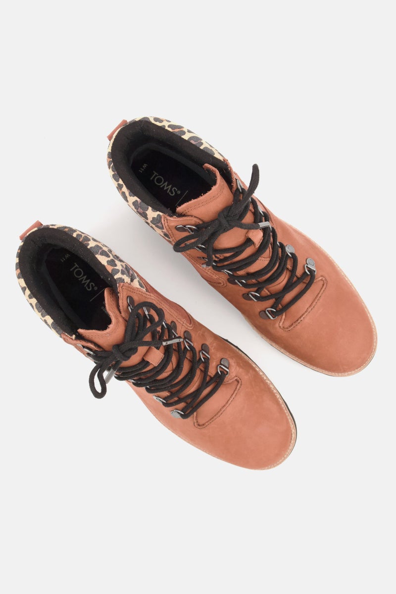 TOMS Women Mojave Lace Up Ankle Boots, Brown Combo - Image 4