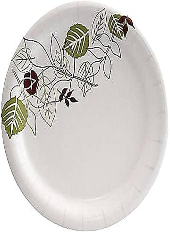Dixie Pathways Soak-Proof Shield Mediumweight Paper Plates, WiseSize, 6.88" dia, Green/Burgundy, 500/Carton - Image 2