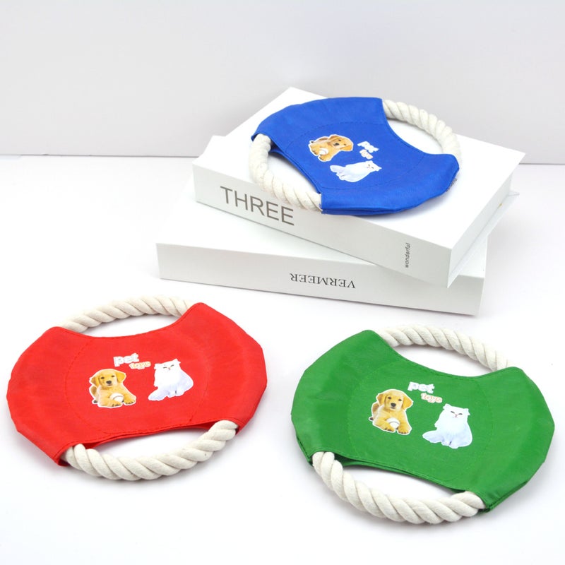 Cotton Rope Dog Frisbee Training Toy - Image 1