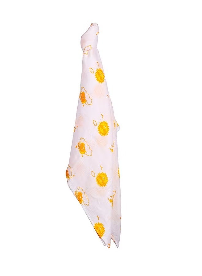 Kaarpas Newborn Swaddle Blanket Wrap | Baby Swaddle Wrap Sleep Sacks for Baby Girls Boys | Baby Swaddle 0-6 Months essentials | Organic Cotton Muslin Baby Wrap Swaddle With Sky Theme Of Sun  - Image 3