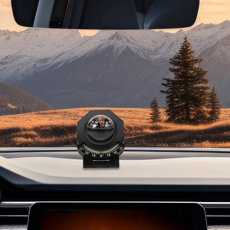 High Precision Car Compass Ball with Slope Meter for Vehicle Truck Boat Dashboard - Image 5